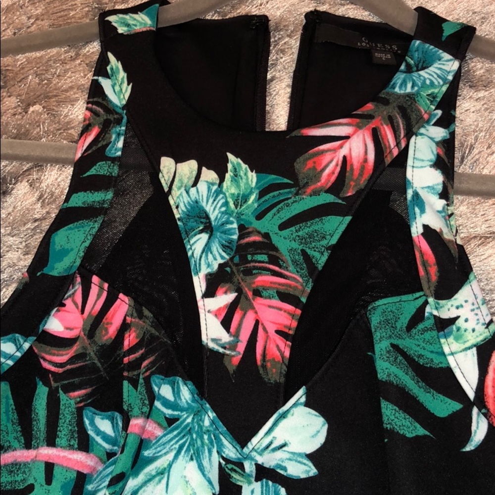 Guess Mesh Insert Racerback Top - Picture 3 of 4